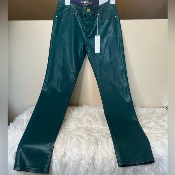 Chicos Platinum Jade Green Slim Leg Pants - Picture 3 of 13